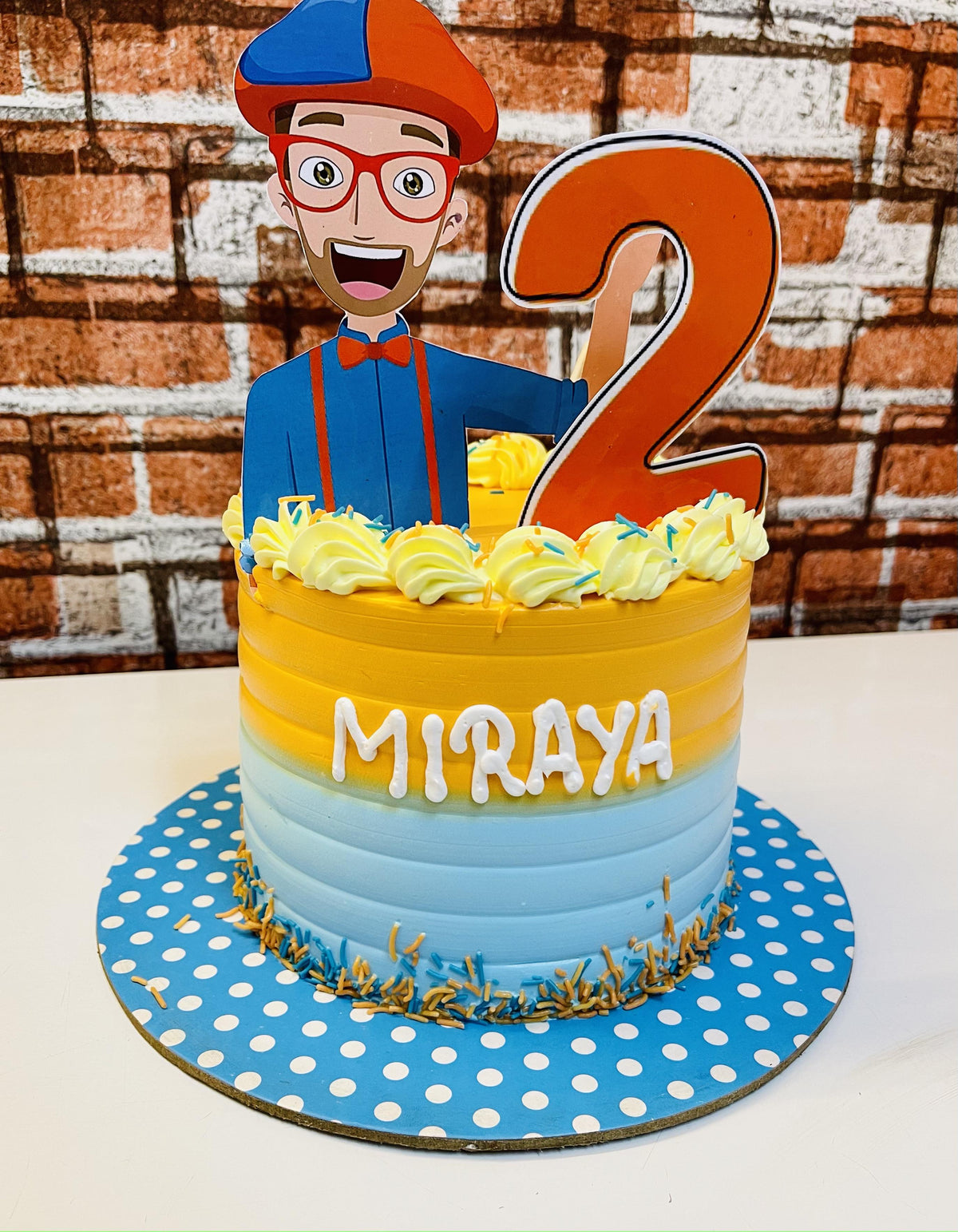 Blippi Theme Cake