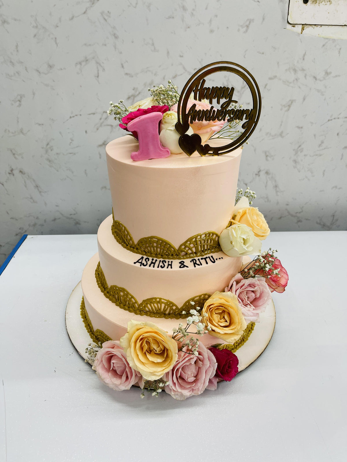 Rose Flowers Cake