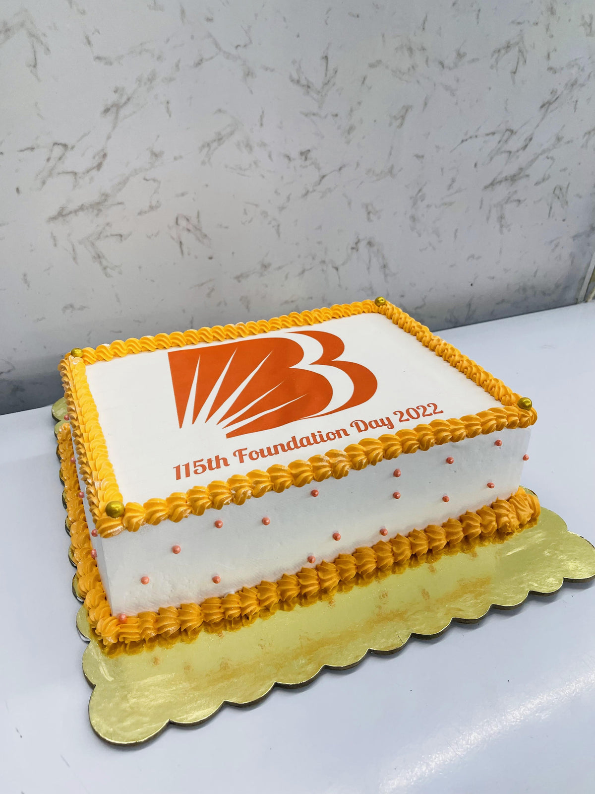 Bank of Baroda Theme Cake