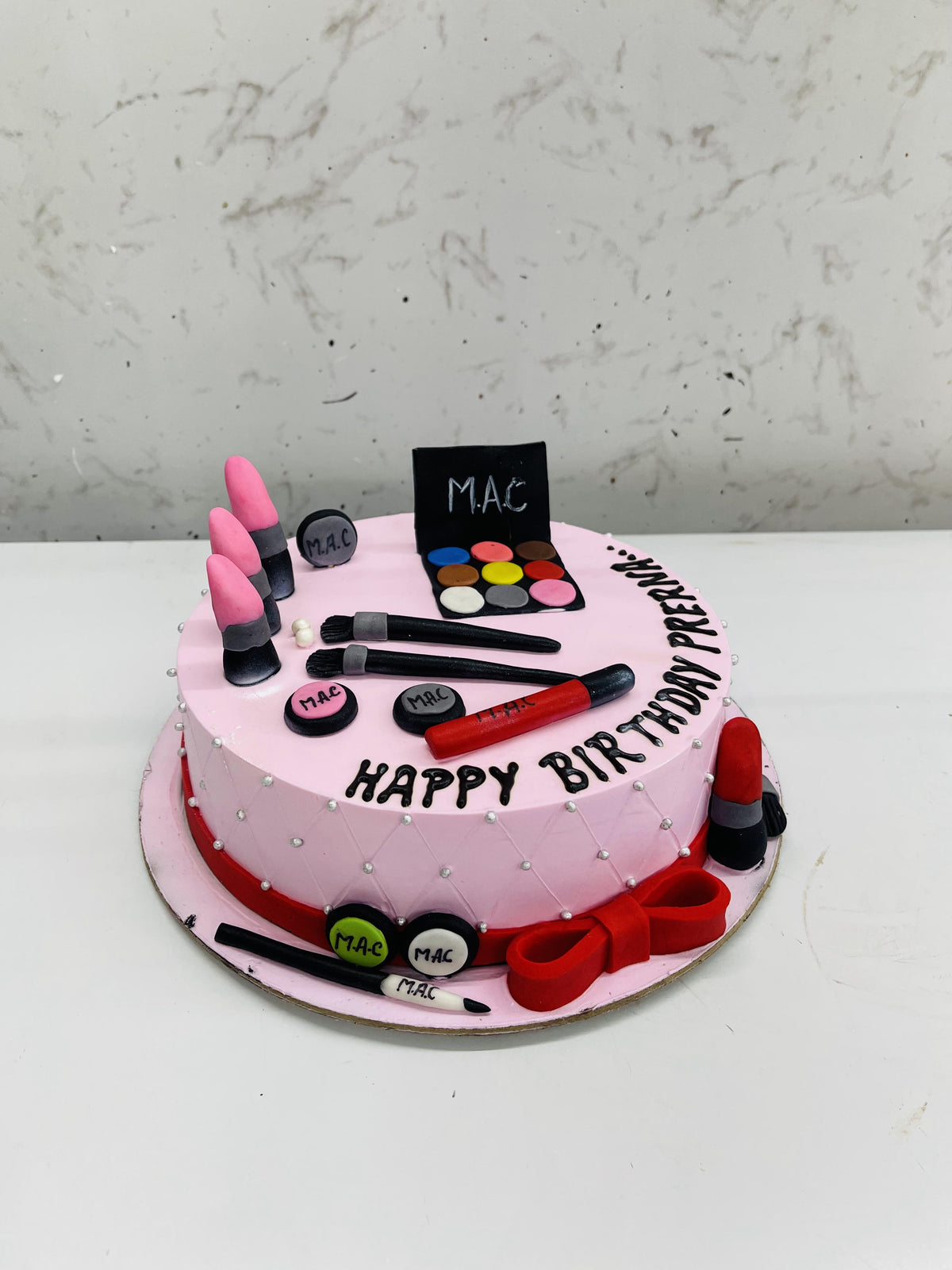 Makeup Theme Fondant Cake