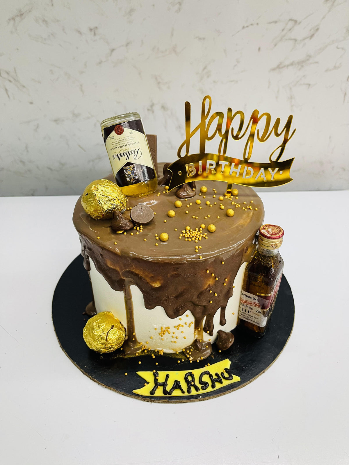 100% Eggless Hennessy Cake in Noida , Greater Noida, Delhi from DYD Cakes