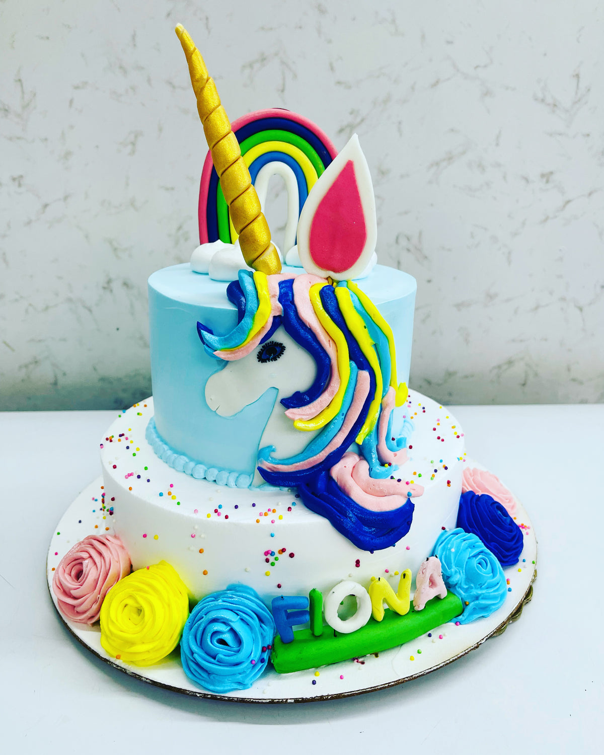 Rainbow Unicorn Cake 2