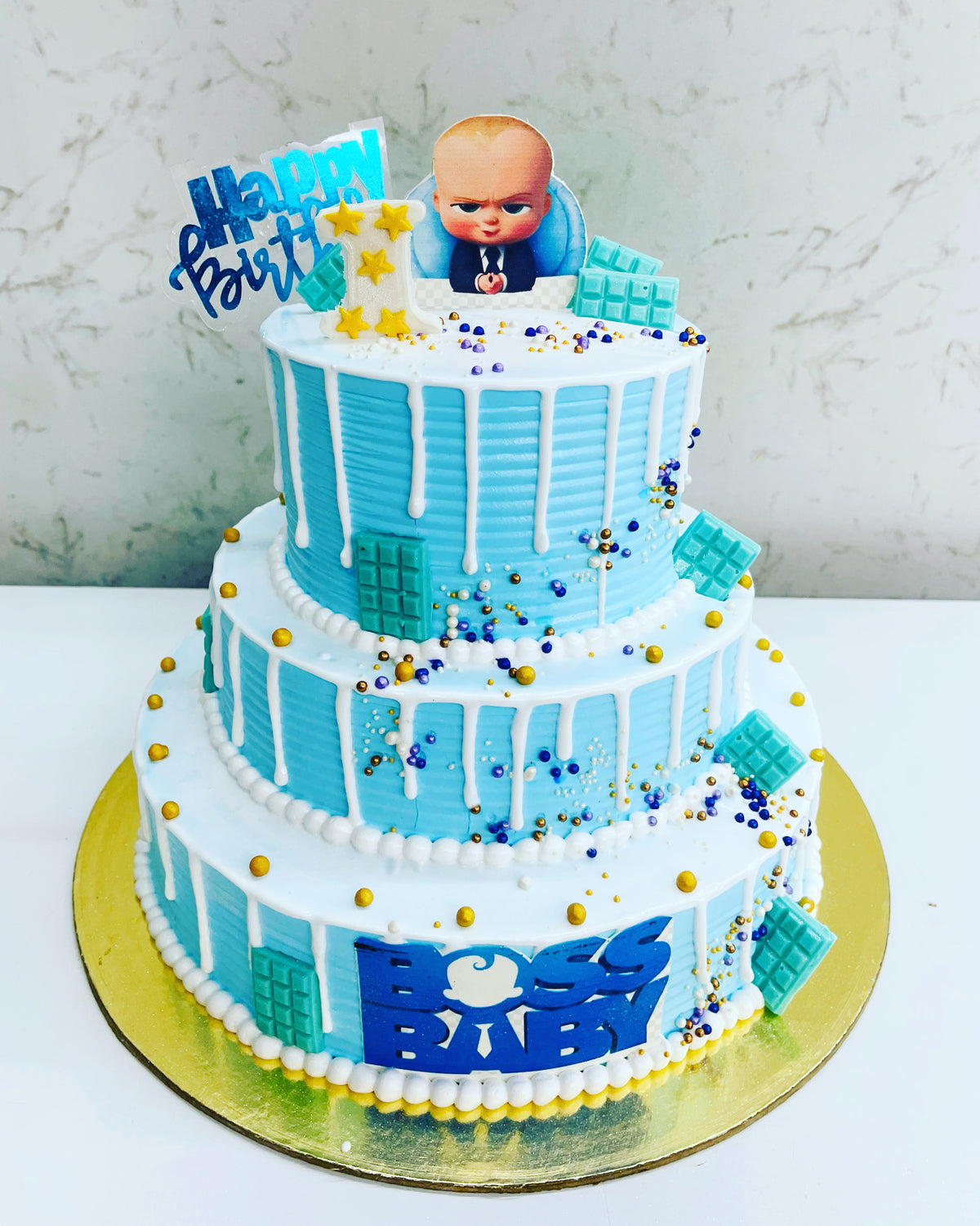 Boss Baby Theme Cake