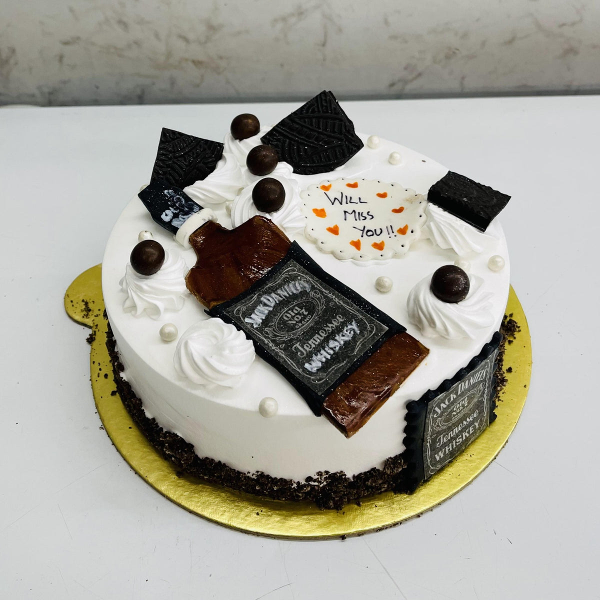 100% Eggless Jack Daniels Barrel Cake in Noida , Greater Noida, Delhi from DYD Cakes