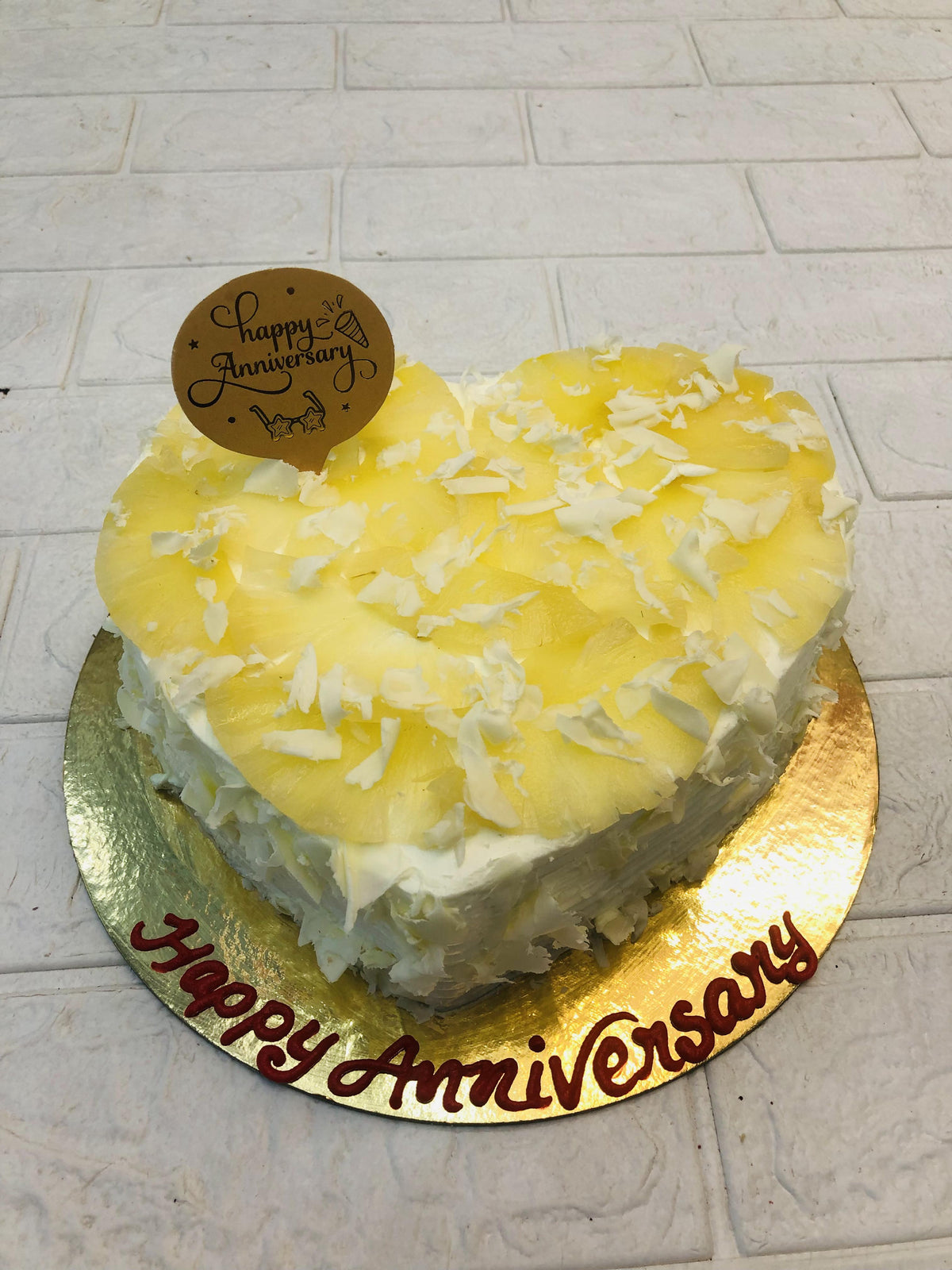 Heart Shape Pineapple Cake