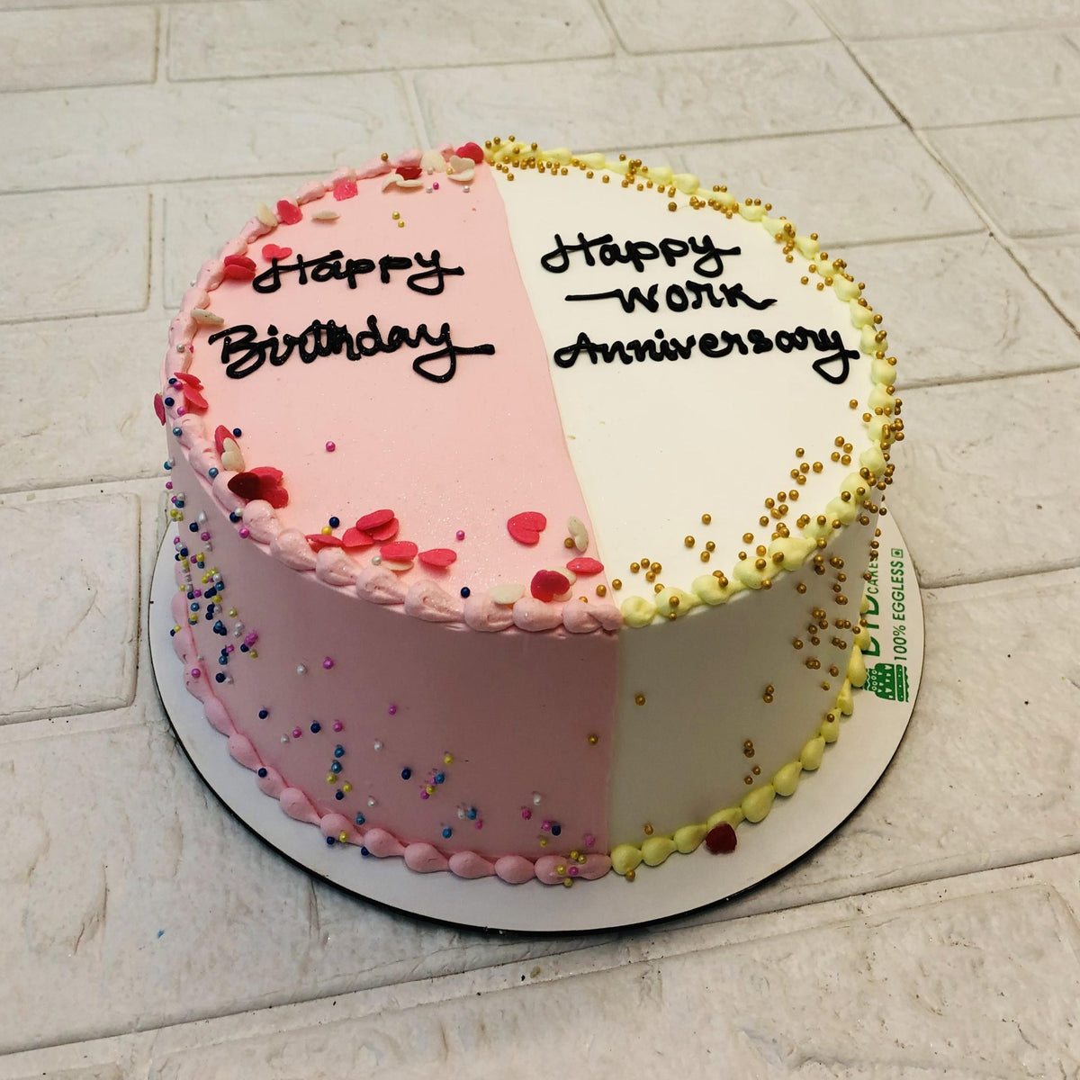 Birthday Anniversary Combination Basic Cake