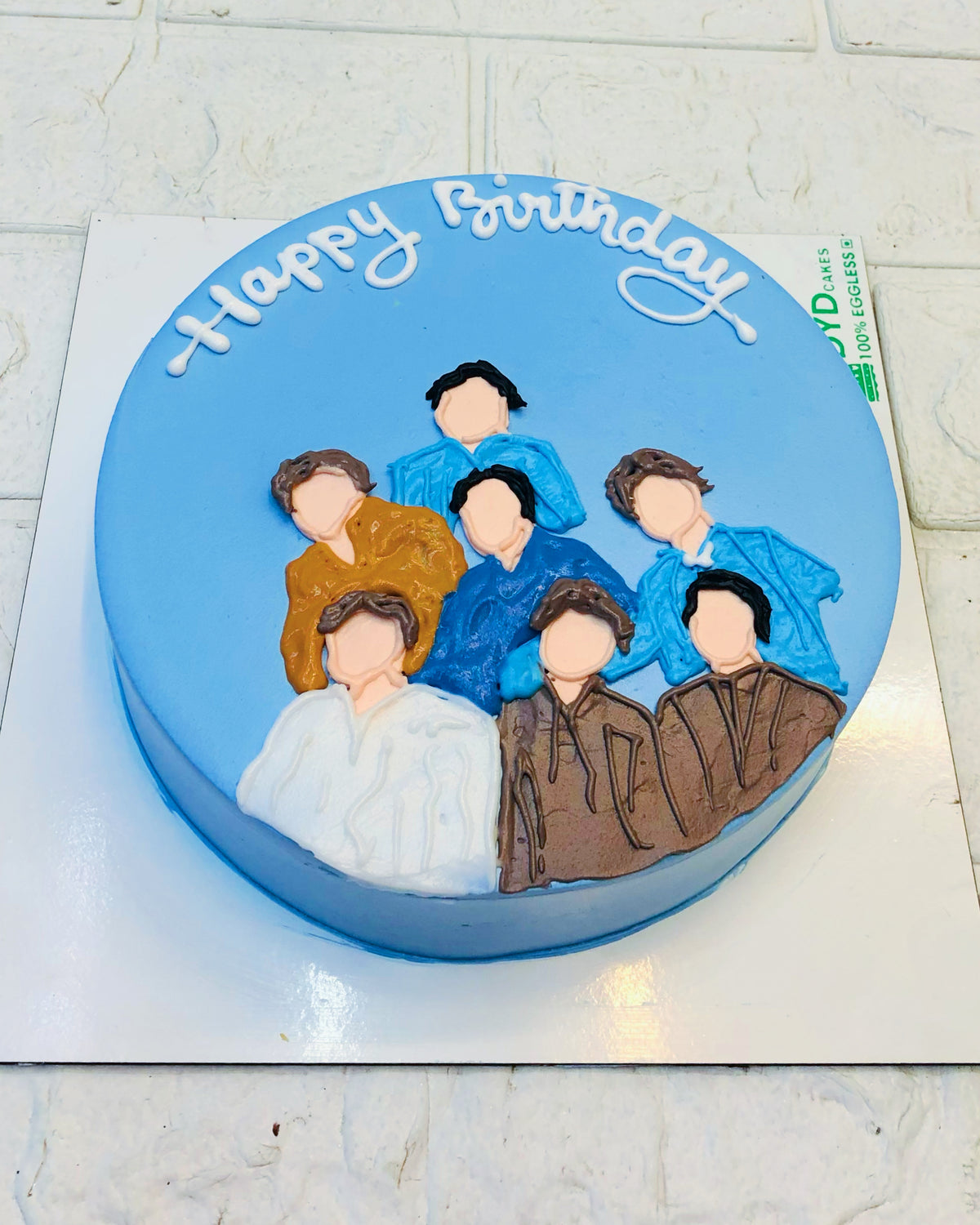 BTS Theme Blue Cake