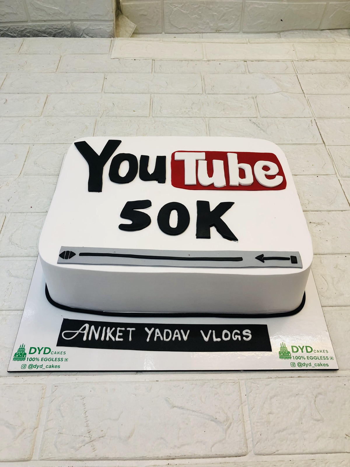 You tube Subscriber Cake