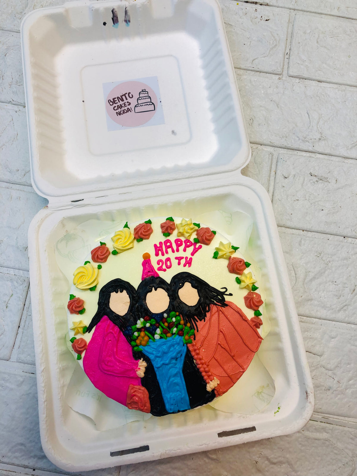 Girls Always Together Theme Bento Cake