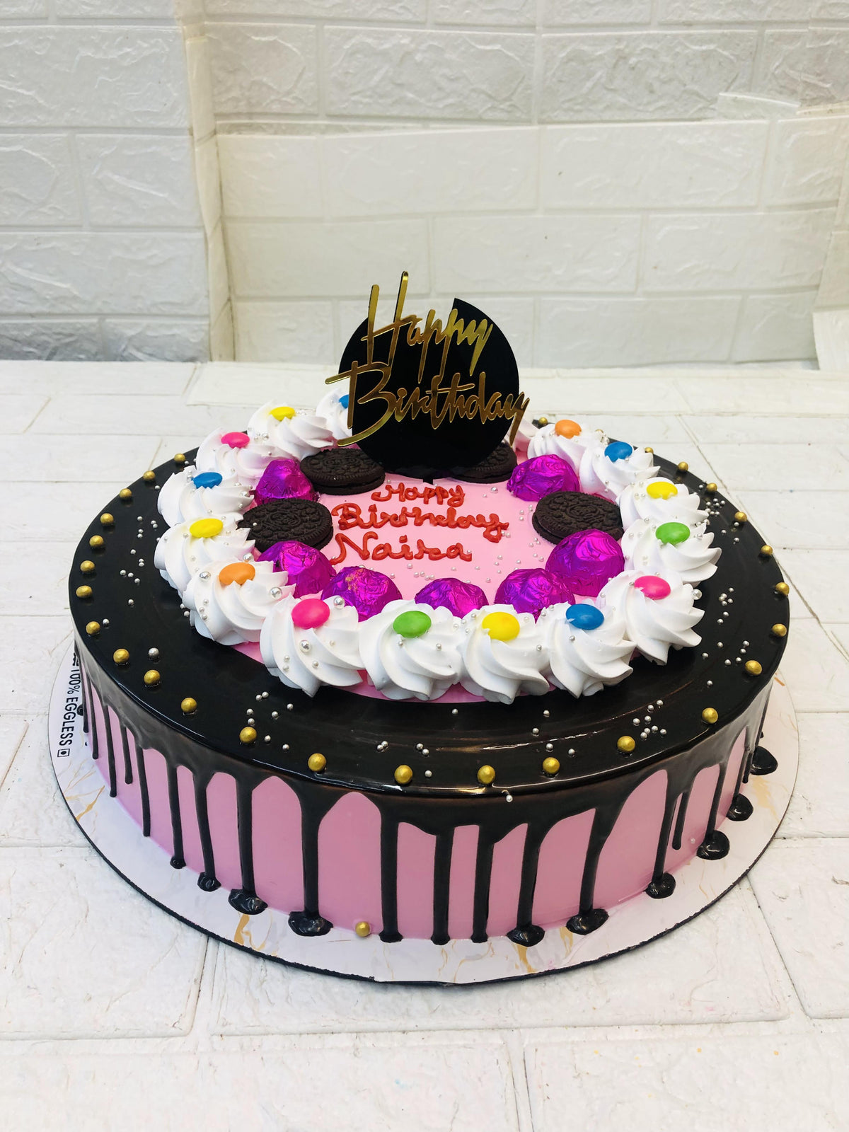 Chocolate Drip Pink Cake