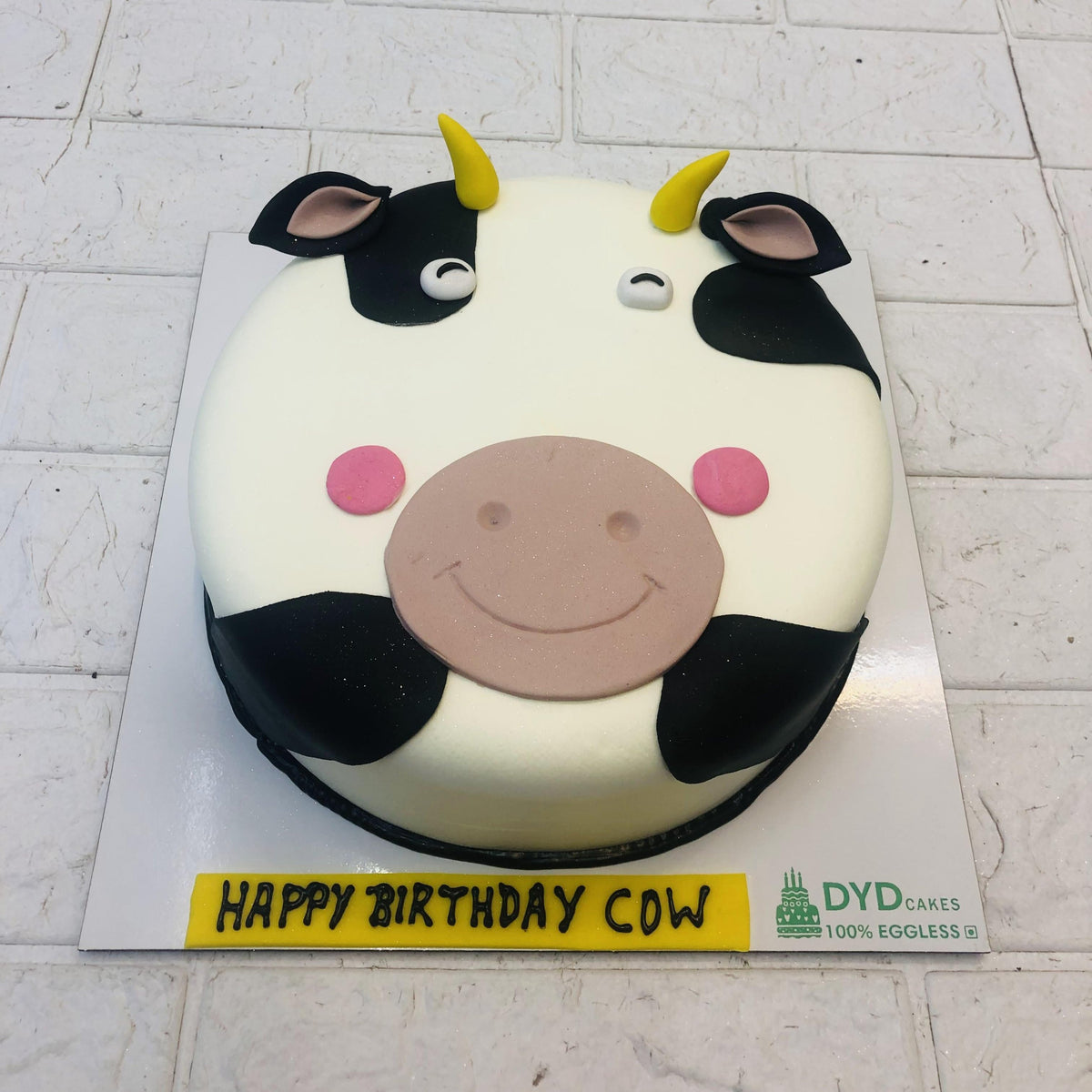 Cow Face Theme Cake