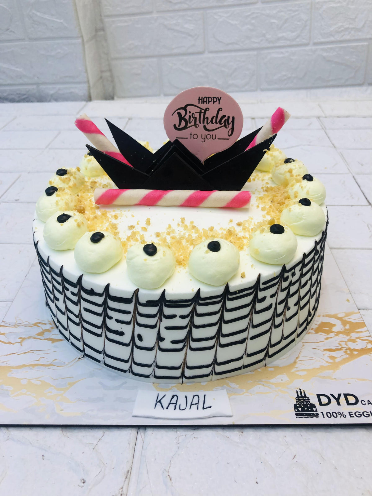 White Balls Theme Basic Cake