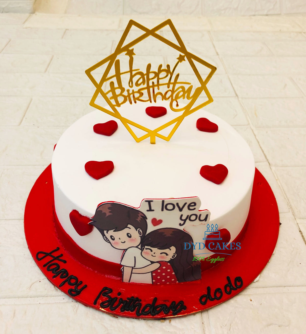 Love Struck Theme Cake