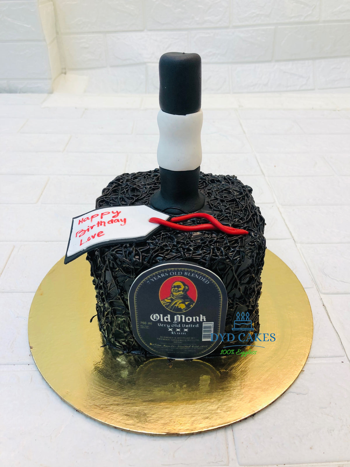 Old Monk Bottle Design Cake