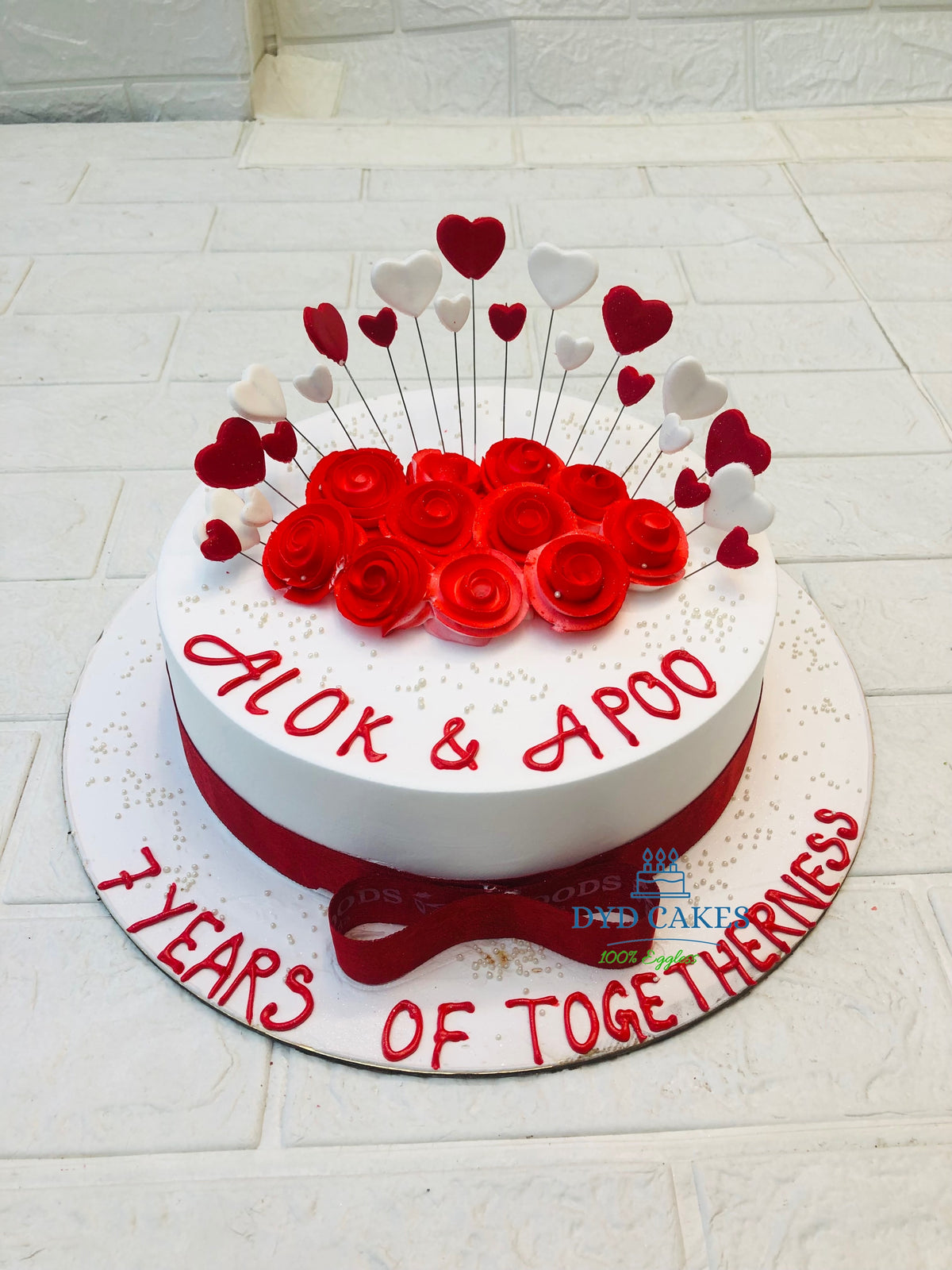 Red White Combination Cake