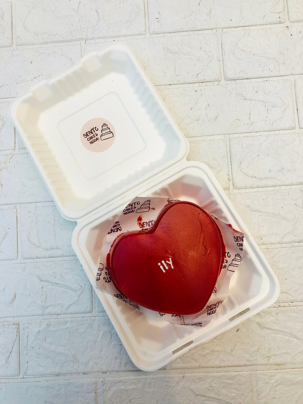 Love Theme Red Heart Bento Cake