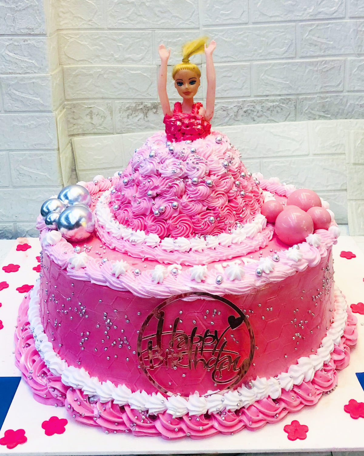 Rosy Barbie Doll Cake