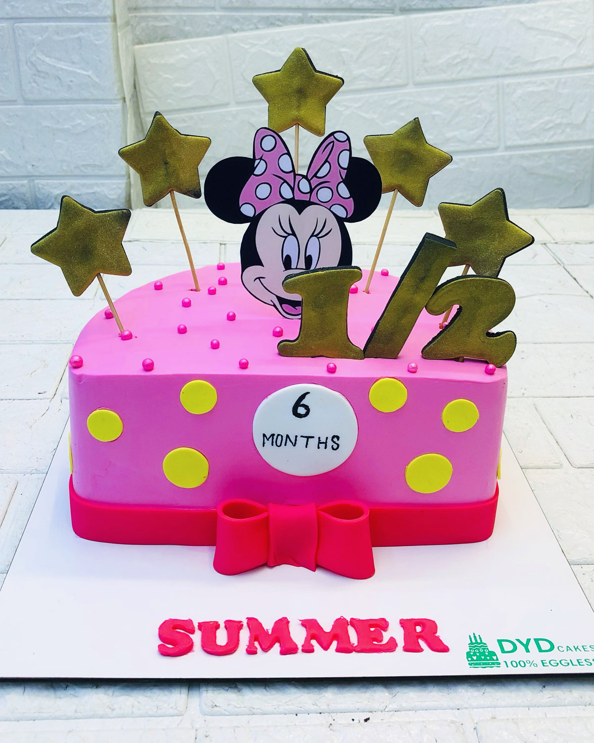 Pink Mouse Half Cake