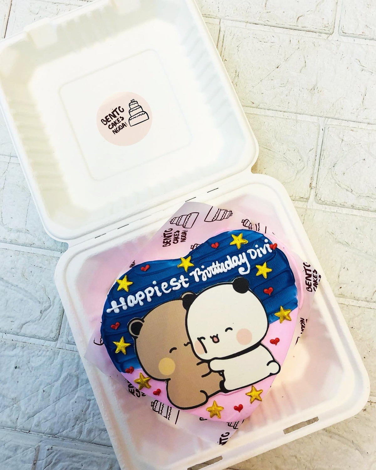 Bubu Dudu Theme Heart Bento Cake