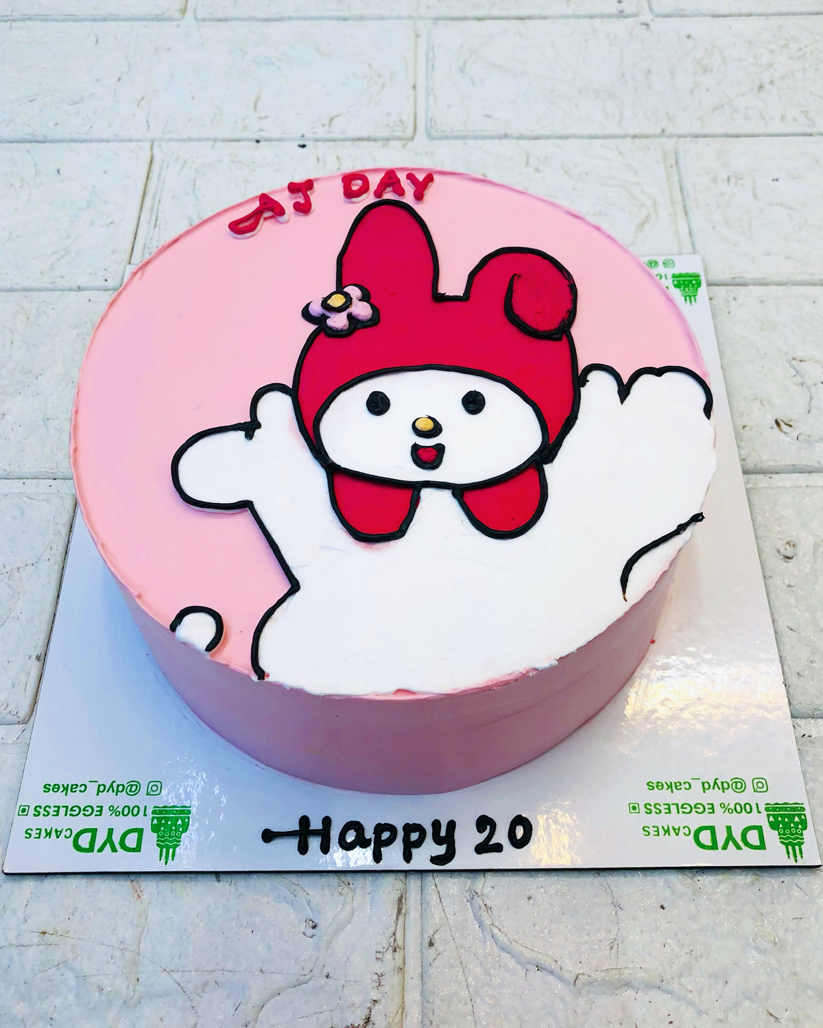 Cute Cartoon Pink Cake