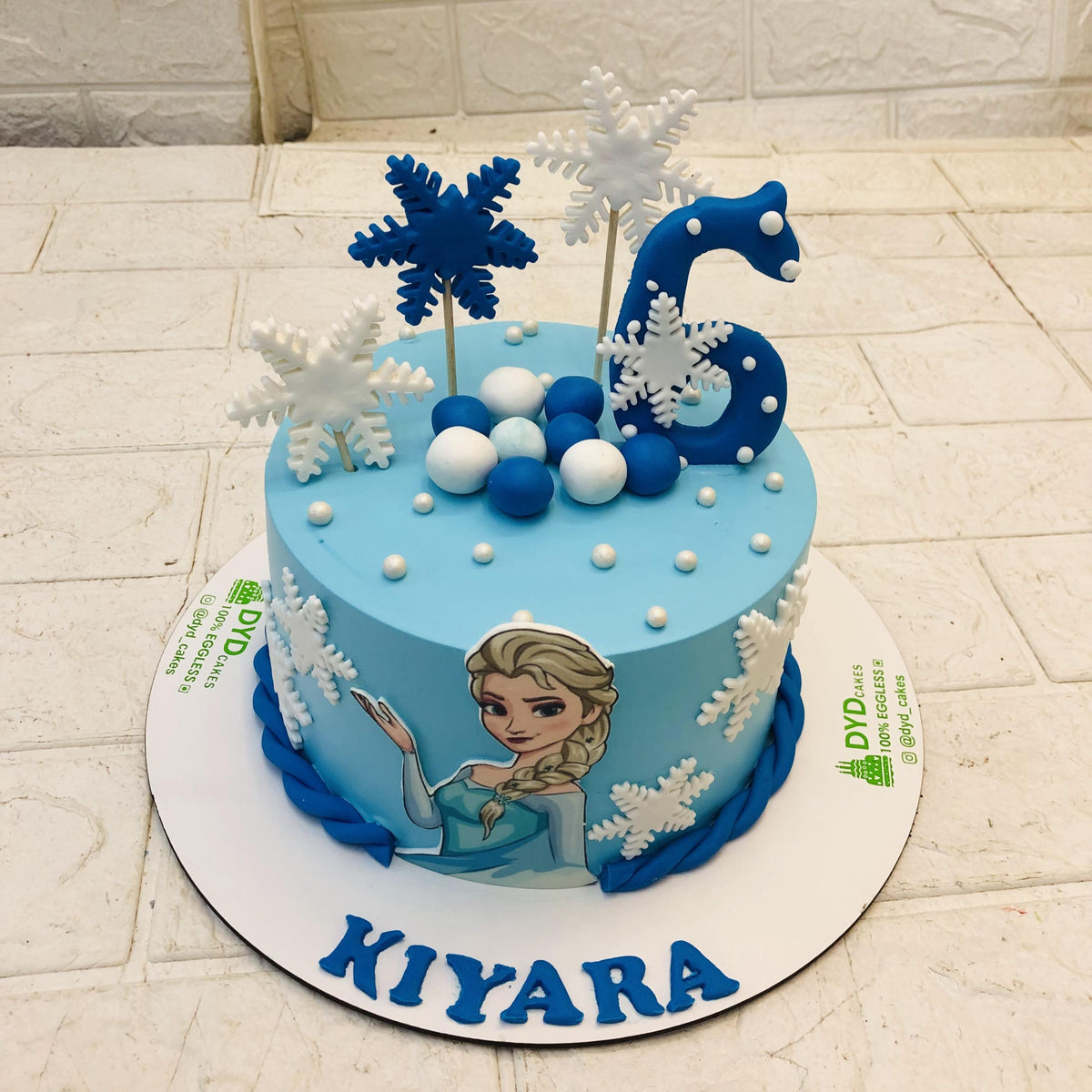 Frozen Theme Girls Birthday Cake