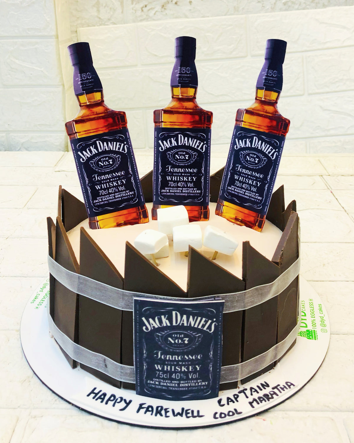 Jack Daniels Bottle Theme Cake