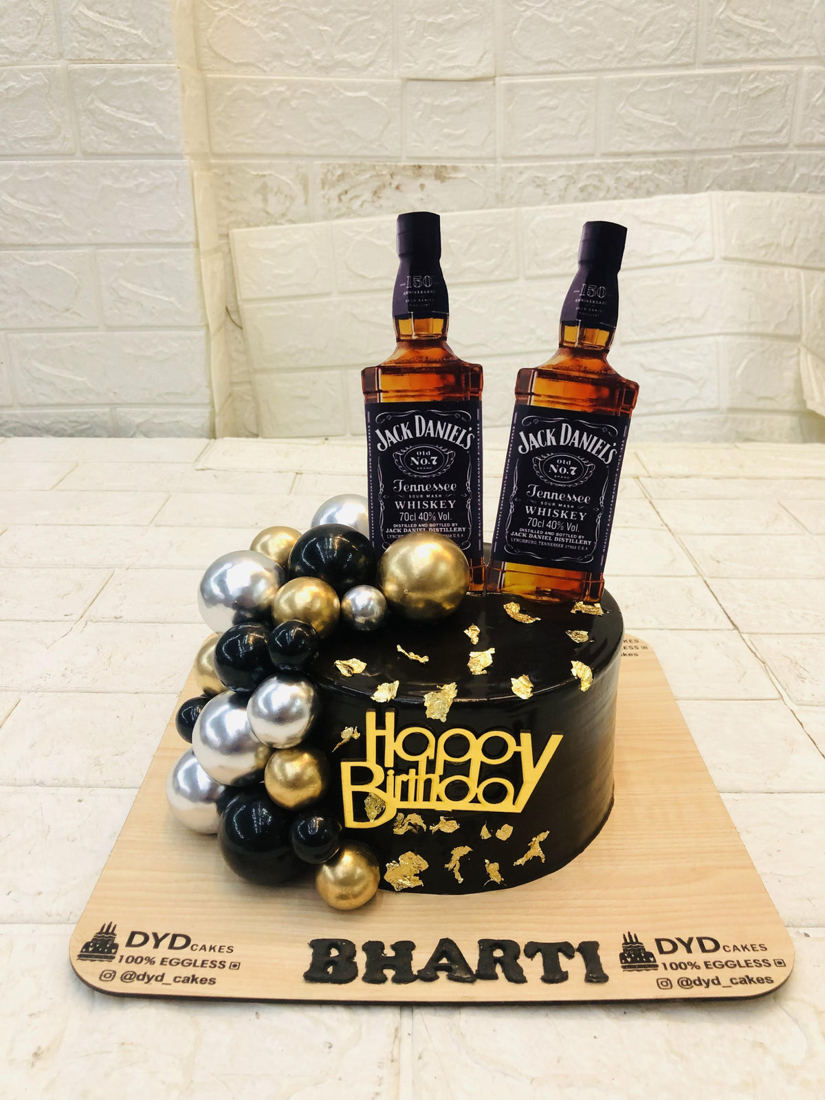 Jack Daniels Bottle Theme Cake