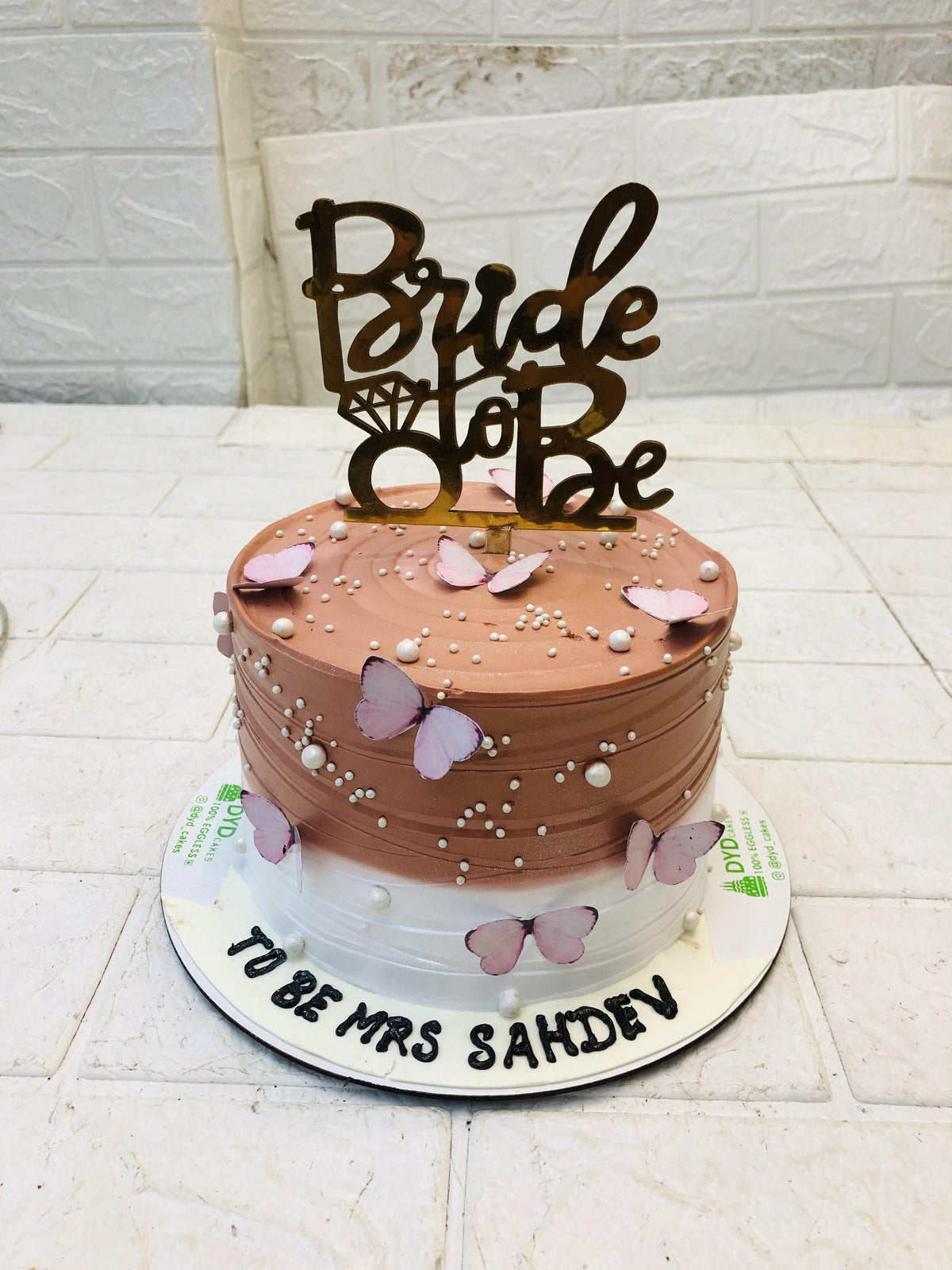 Bride To Be Butterfly Cake