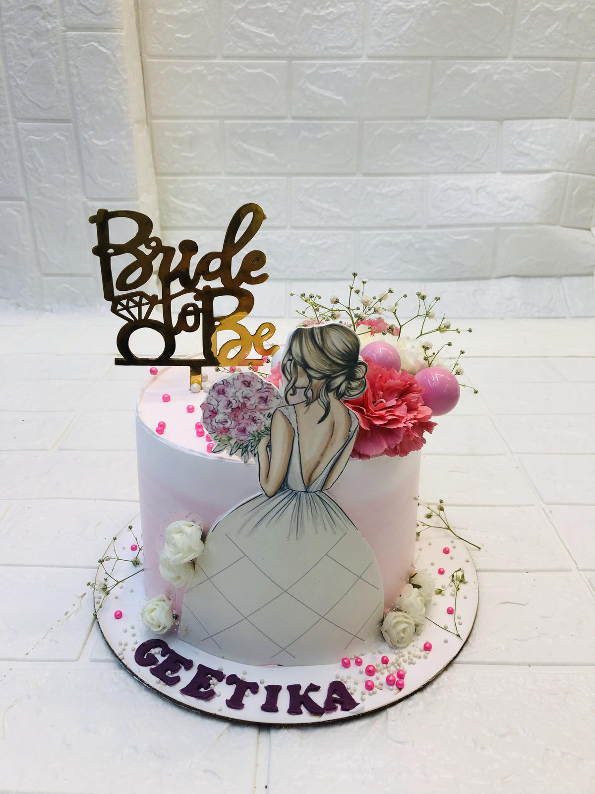 Bride To Be Beautiful Cake