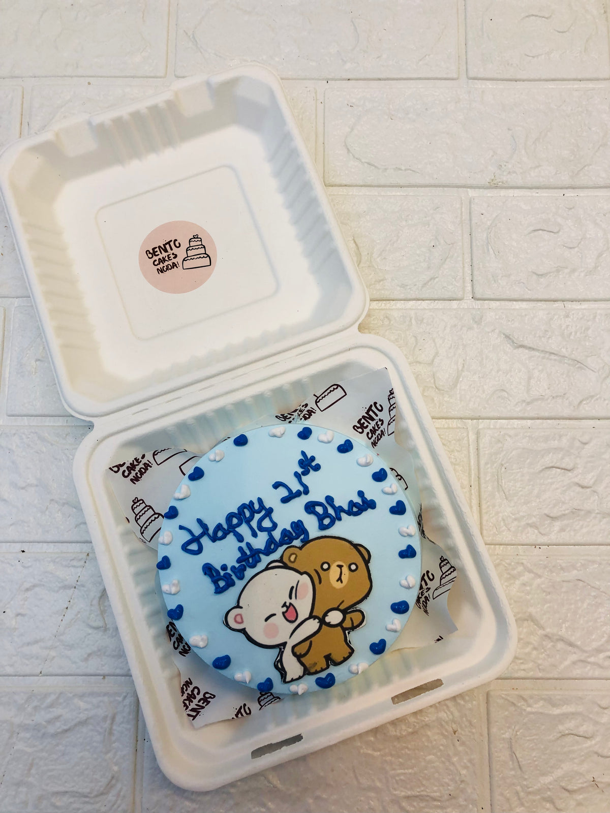 Bubu Dudu Birthday Blue Bento Cake