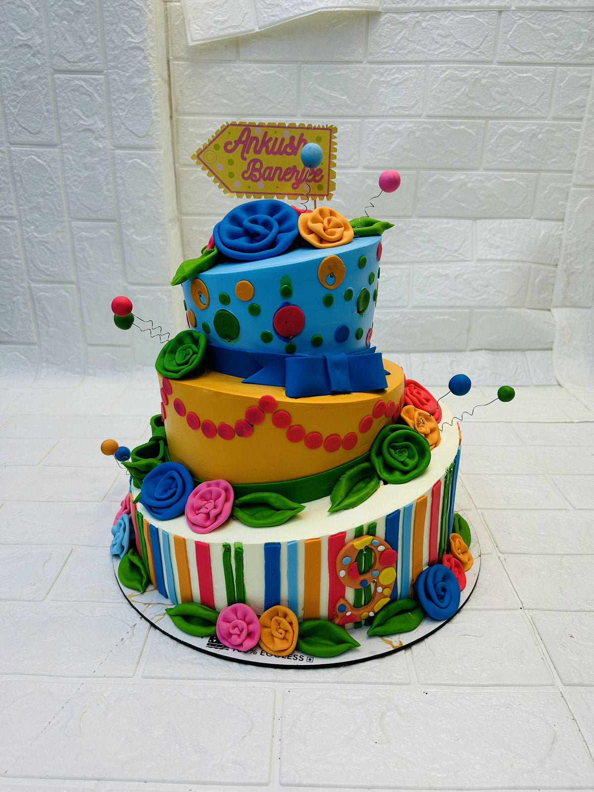 Carnival Vibrant Tier Cake