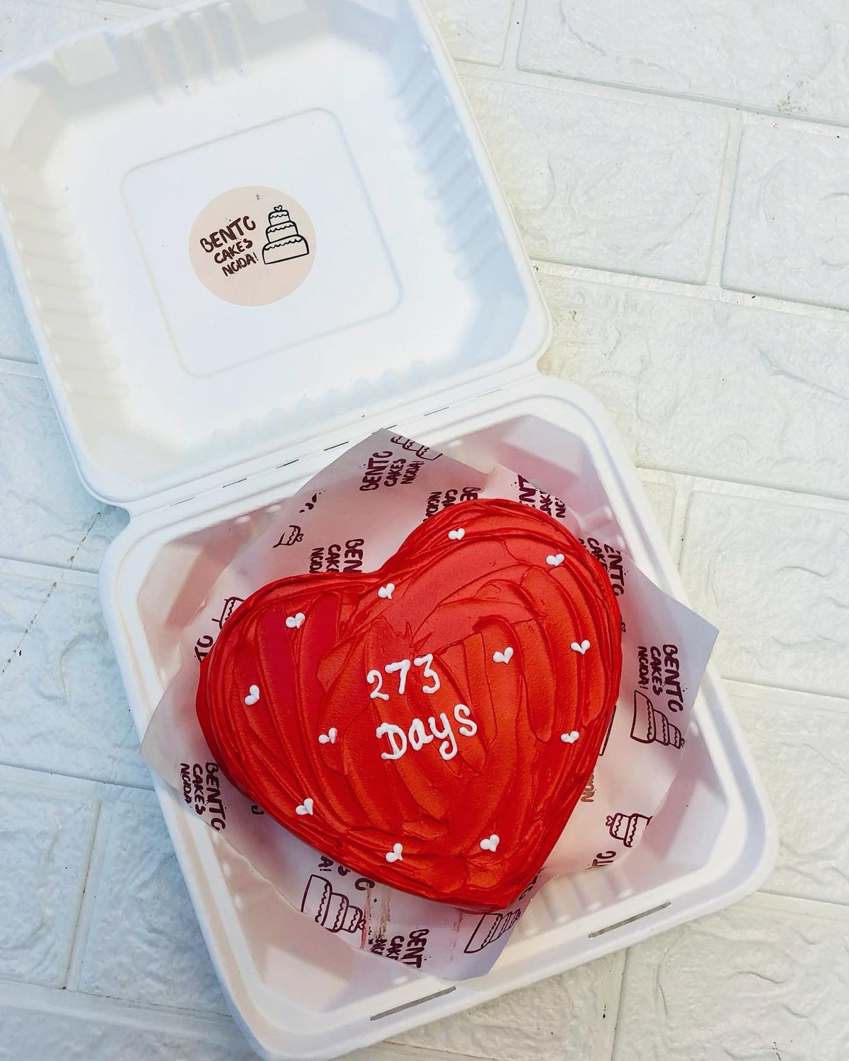 273 Days Love Heart Bento Cake