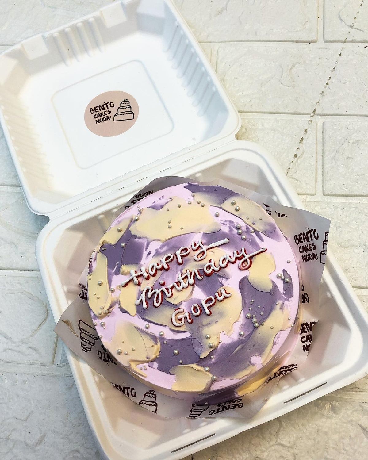 Aesthetic Purple Bento Cake