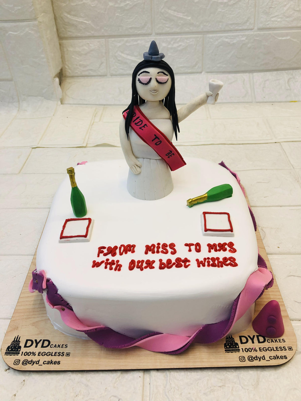 From Miss To Mrs Best Wishes Cake