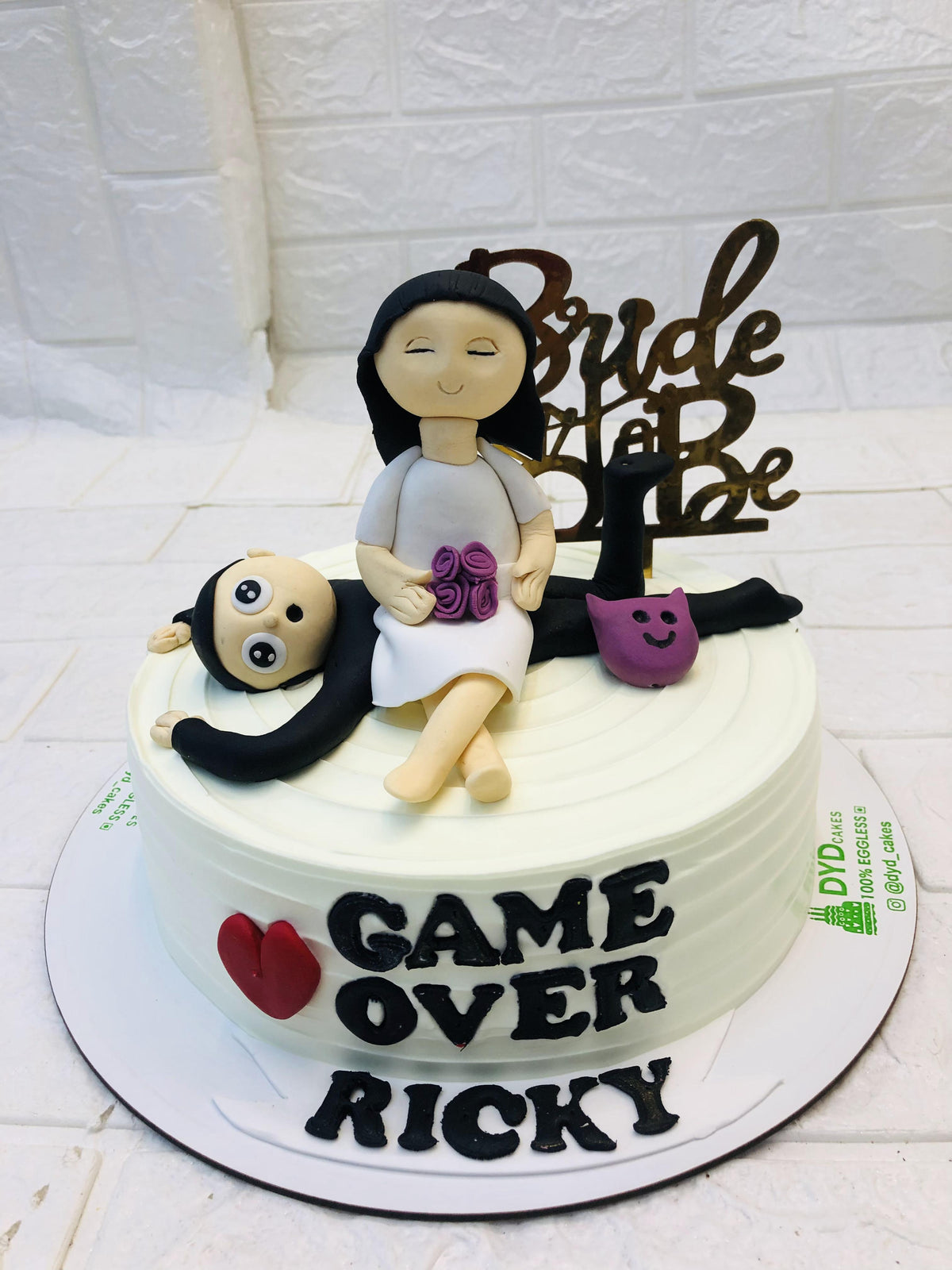 Game Over Boy Cake