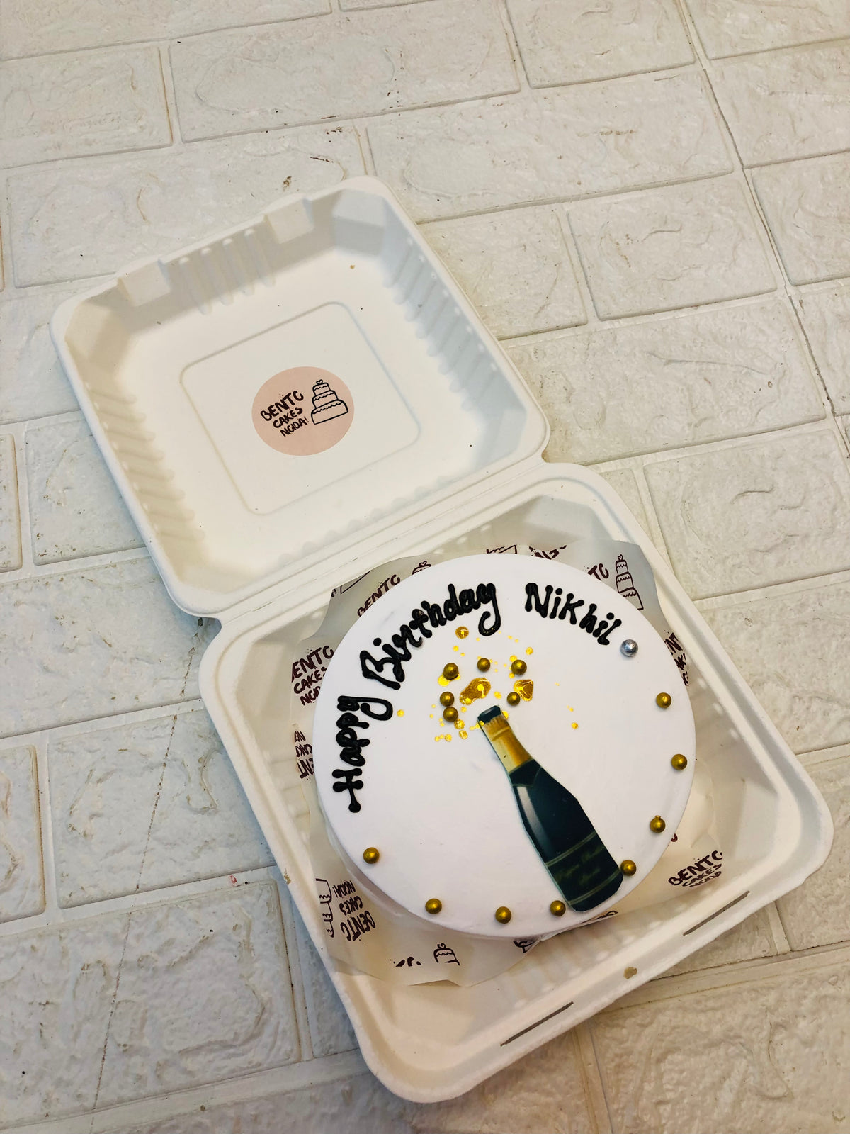 Alcoholic Man Theme Bento Cake