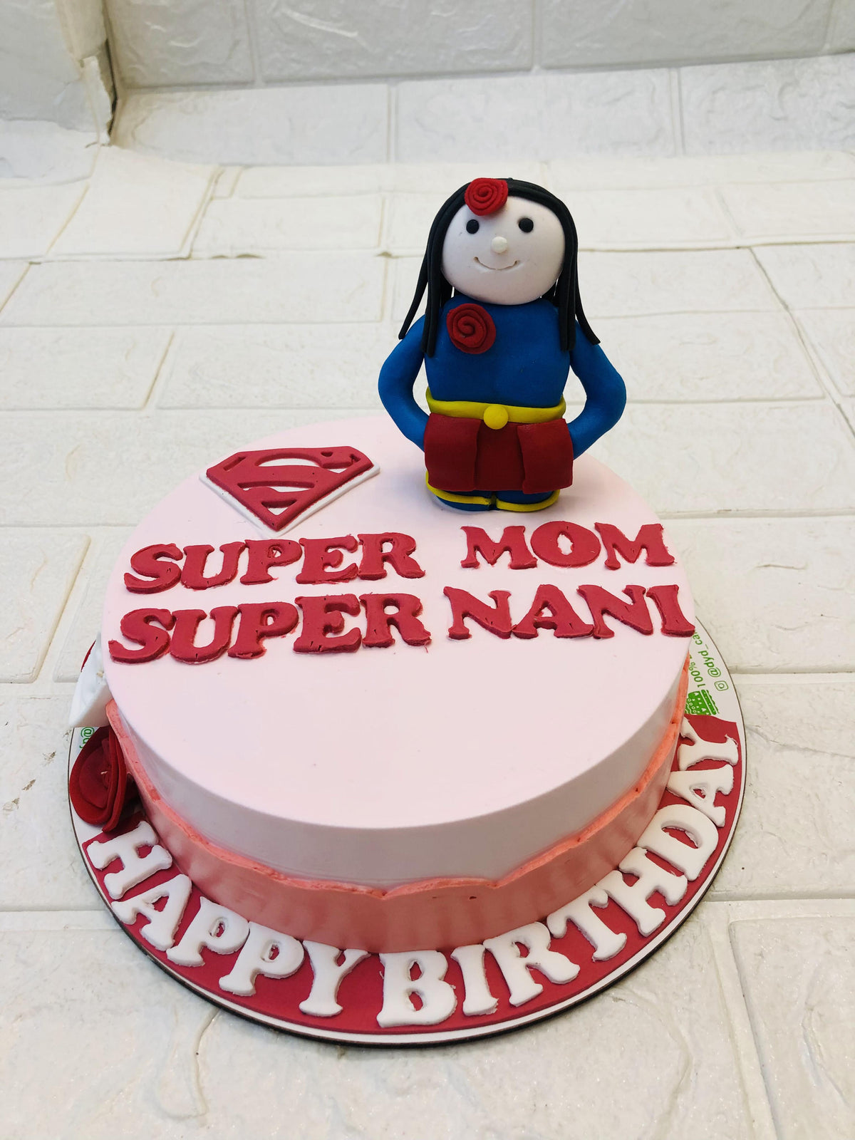 Super Mom Theme Cake