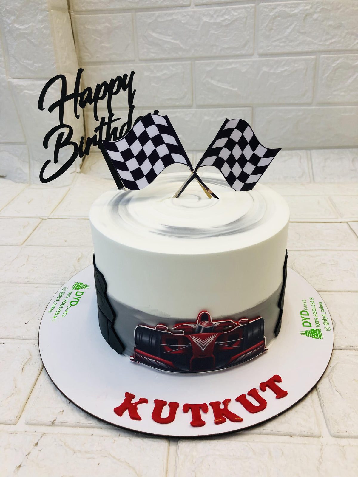 Racing Car Theme Cake