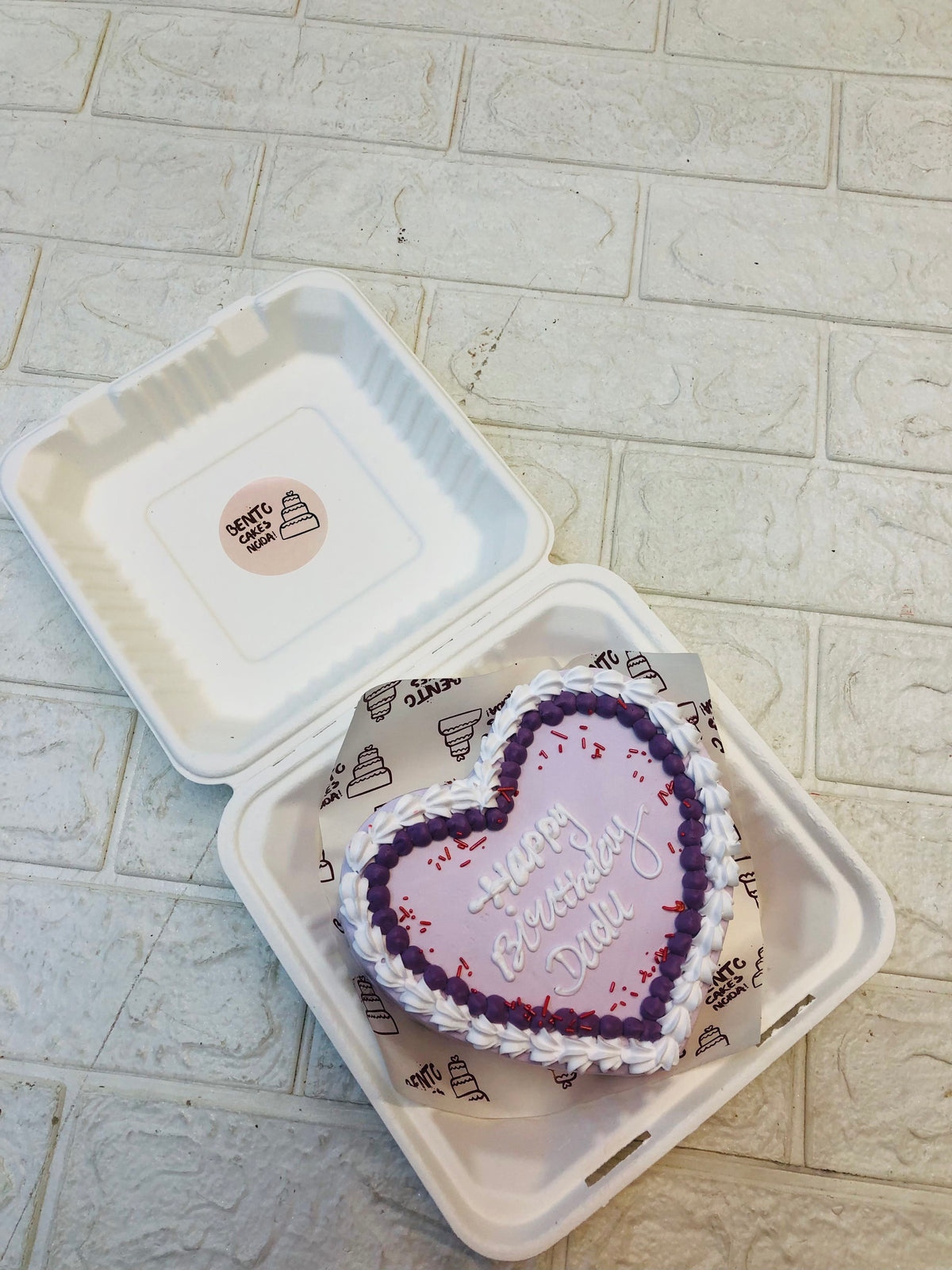 Birthday Theme Heart Bento Cake