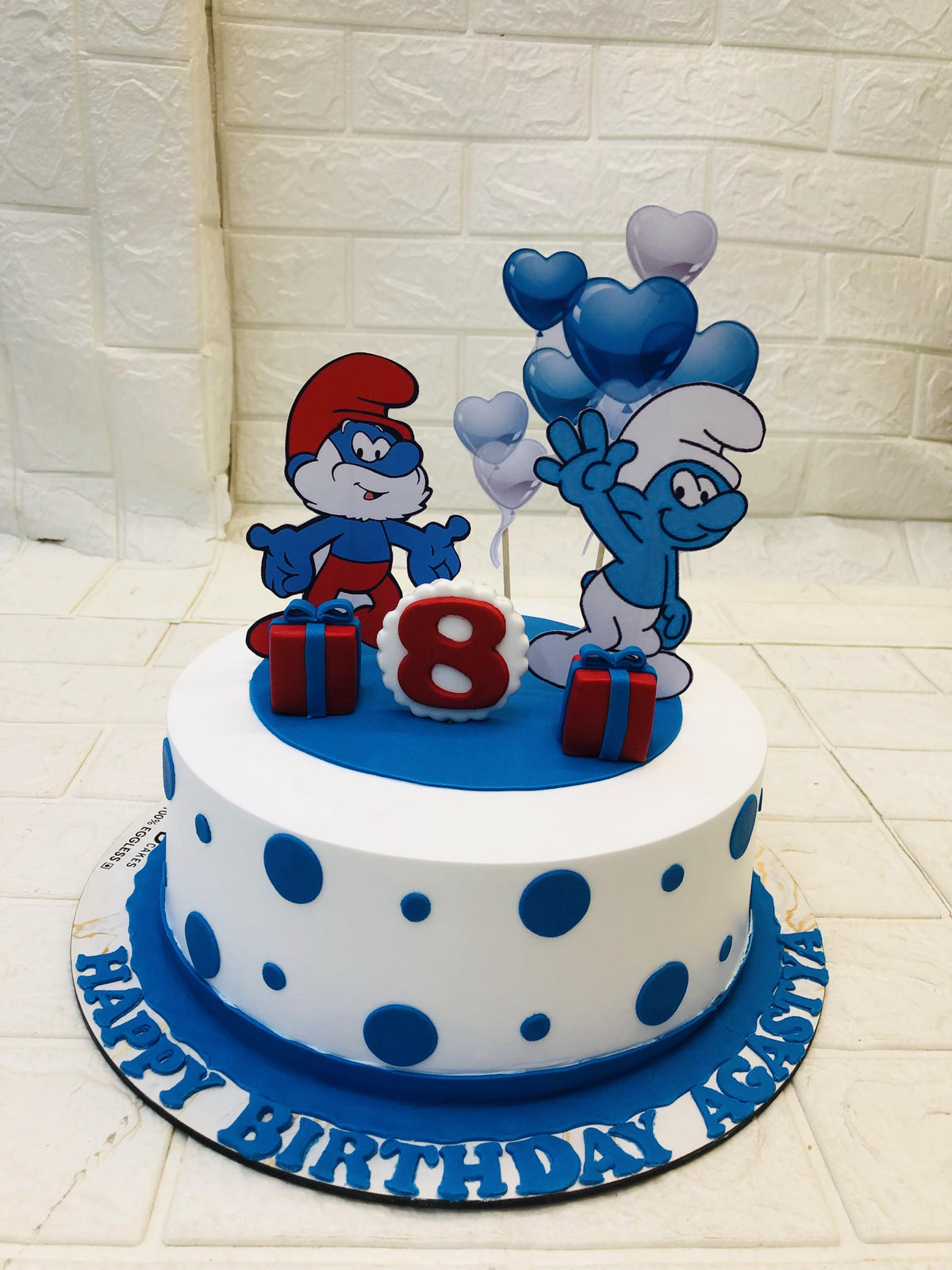 Smurfs Theme Cake