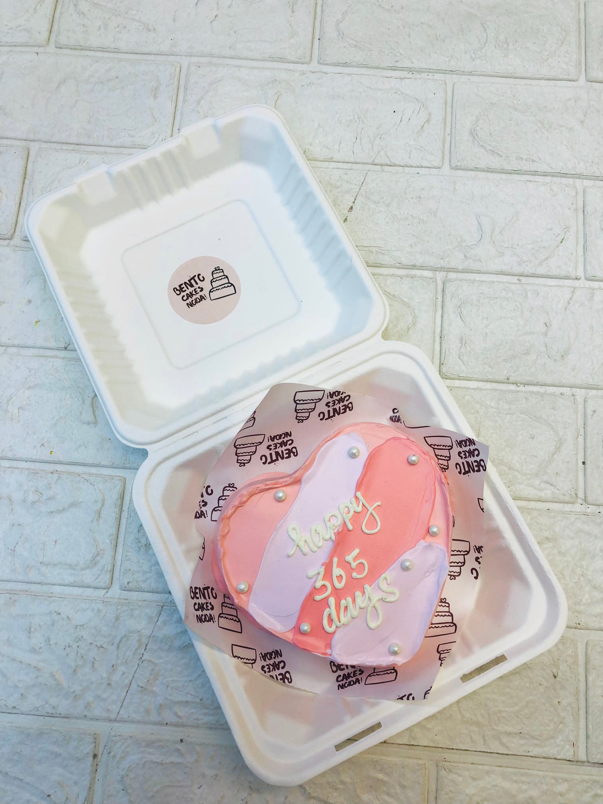 Pastel Heart Bento Cake