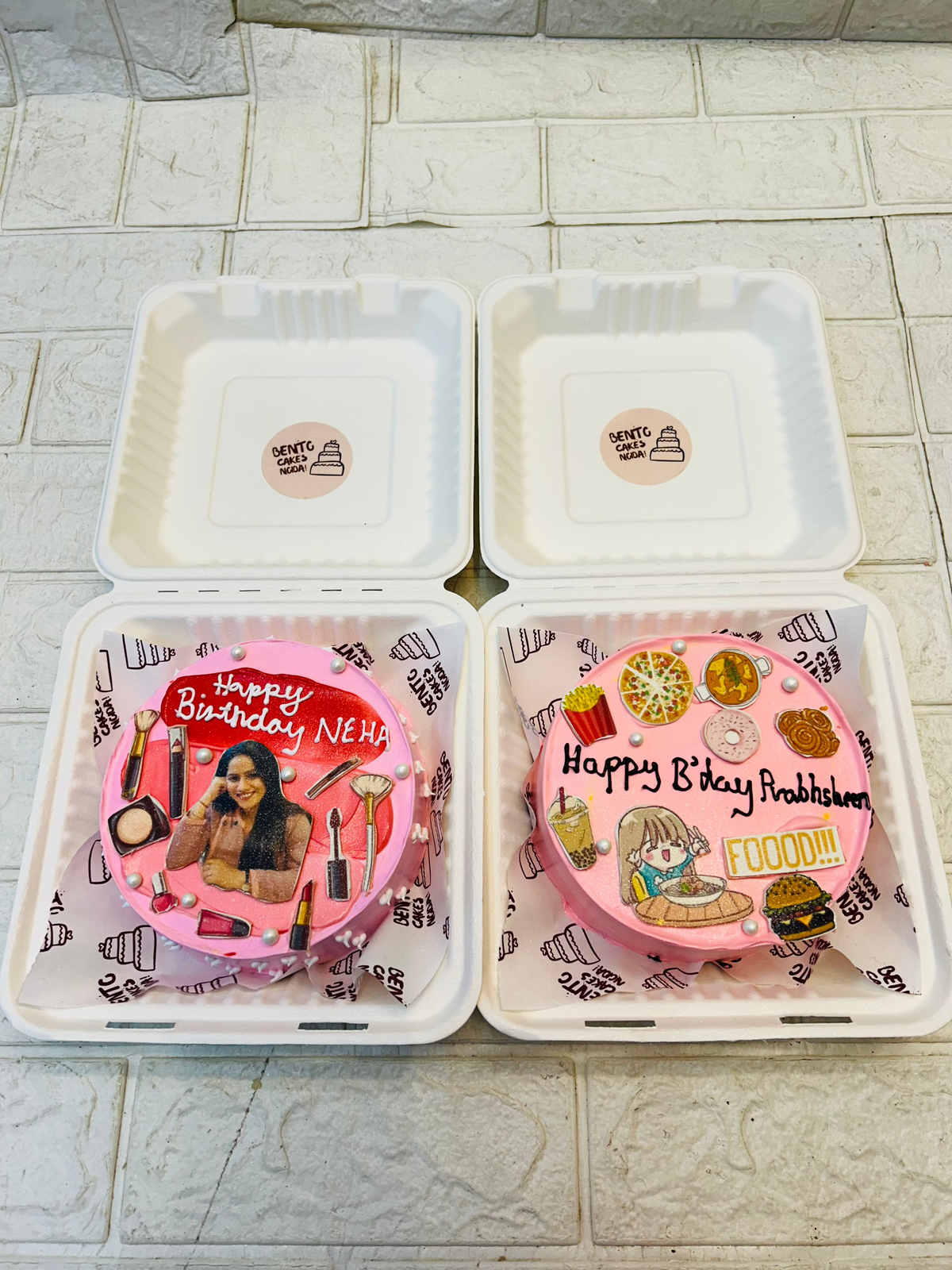 Set Of 2 Foody Bento Cake