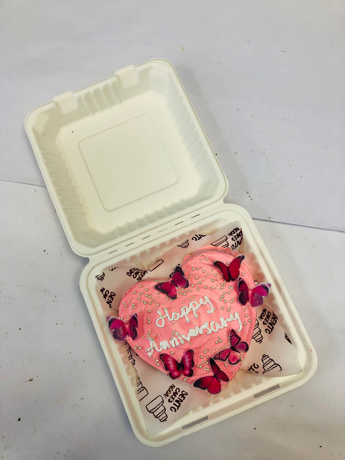 Anniversary Theme Butterfly Bento Cake