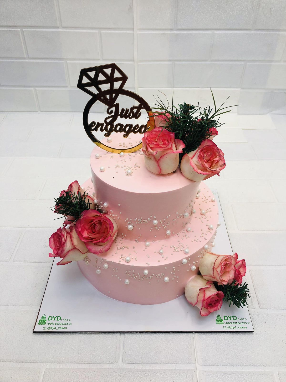 Rose Flowers Pink Cake