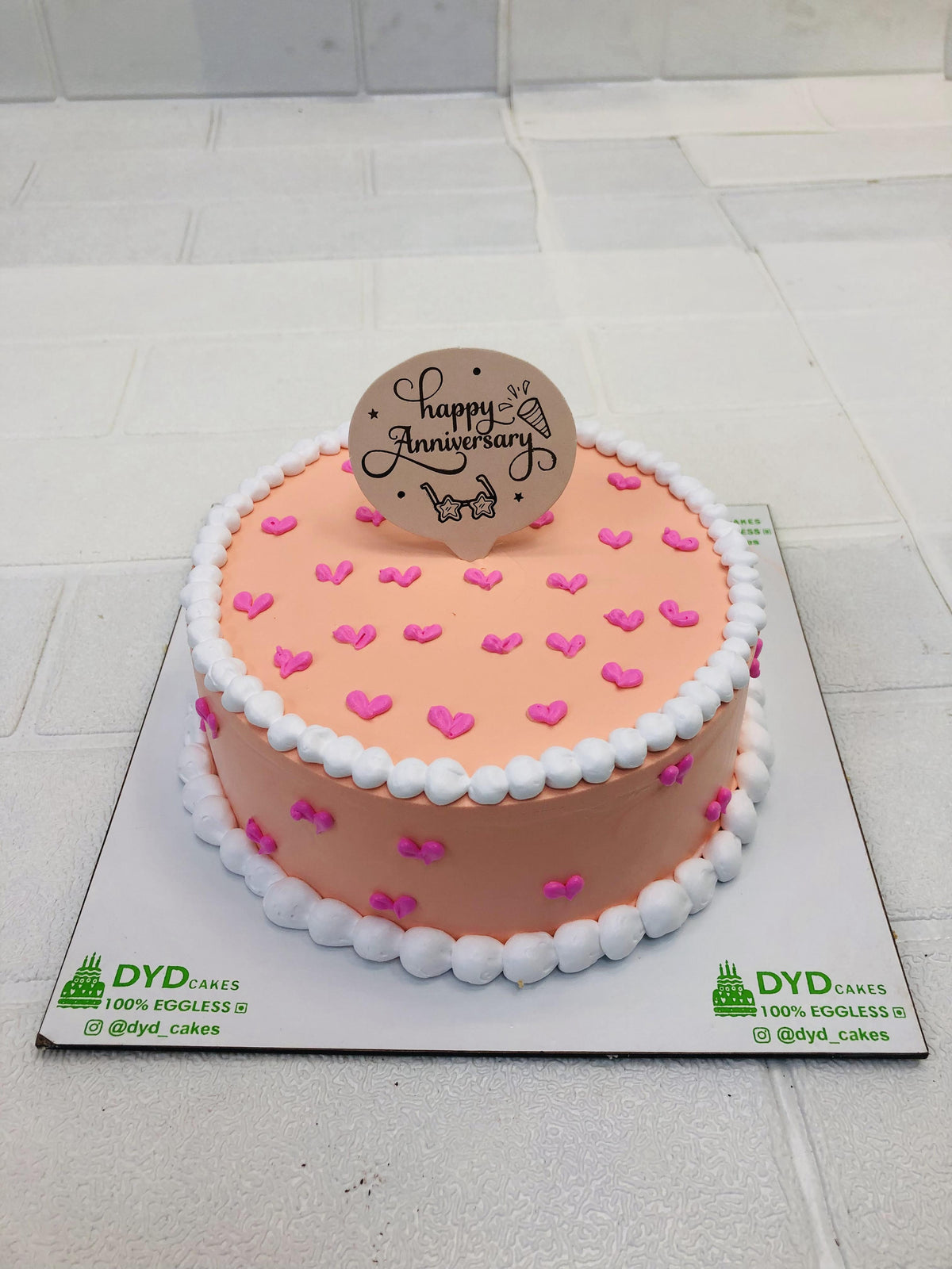 Pink Hearts Cake