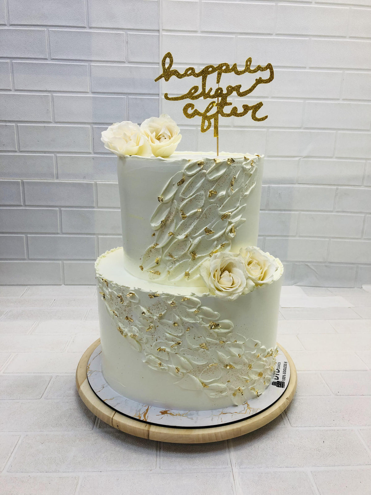 Happily Ever After Engagement Cake