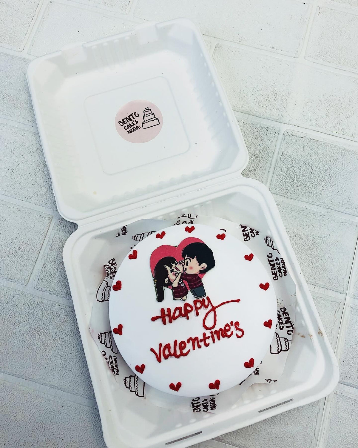 Happy Valentines Theme Bento Cake