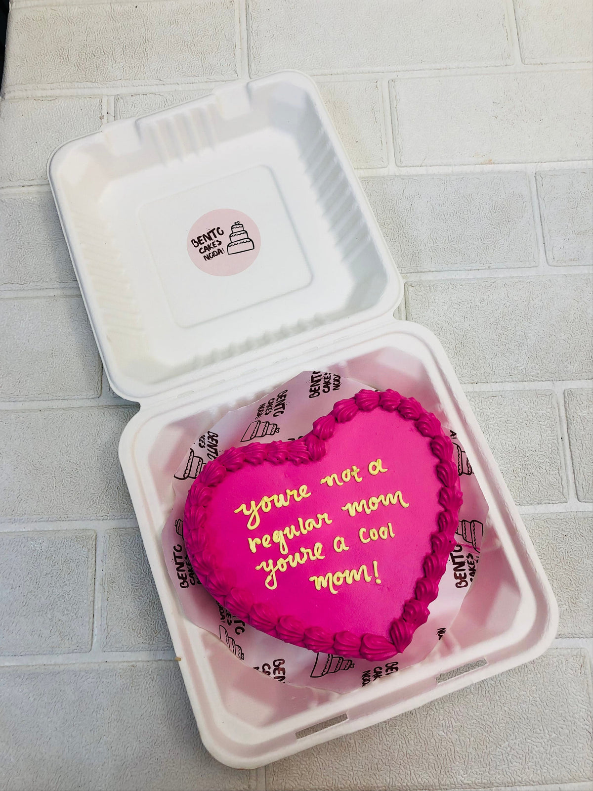 Dark Pink Heart Bento Cake