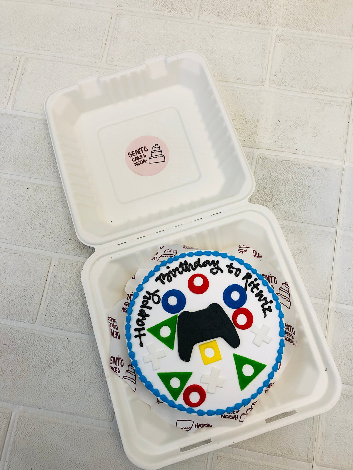 Video Game Theme Bento Cake