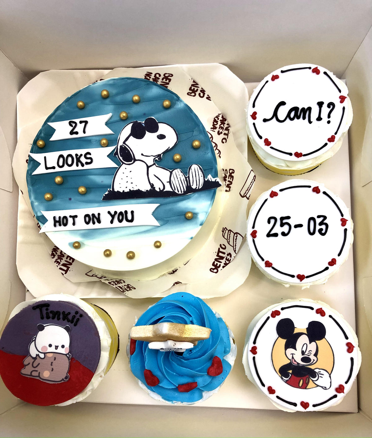 Snoopy Theme Combo Cake